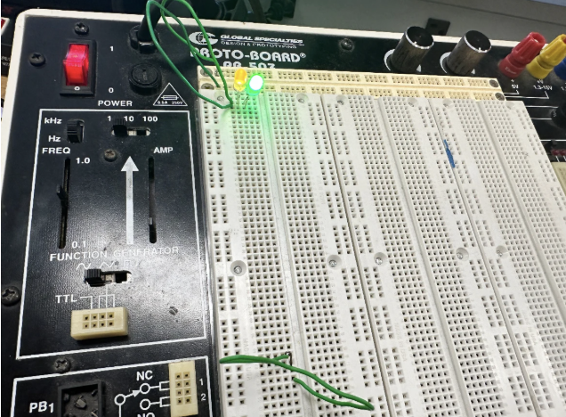 First breadboard circuit